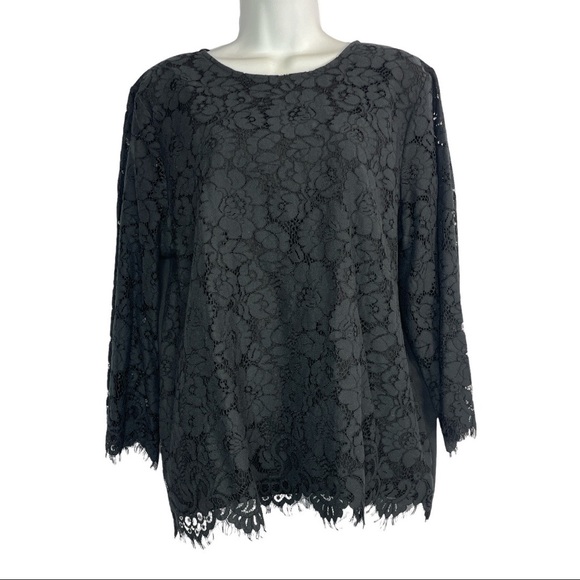 Ann Taylor Tops - Ann Taylor Lace Overlay Top Size Large NWT